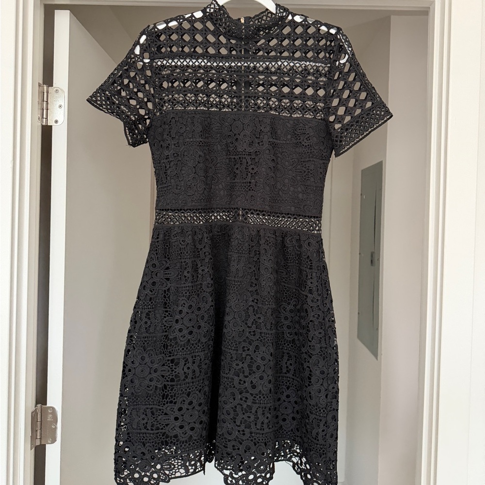Elegant Black Lace Dress